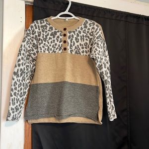 Animal print sweater